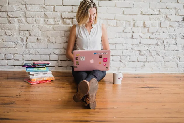 influencer, writing, girl, woman, typing, on computer, content marketing, typing on floor, written, words, handwriting, brown computer, brown laptop, brown marketing, brown writing, influencer, influencer, influencer, influencer, writing, writing, writing, writing, writing, typing, content marketing. Running sales enablement operations without the annual rebuild